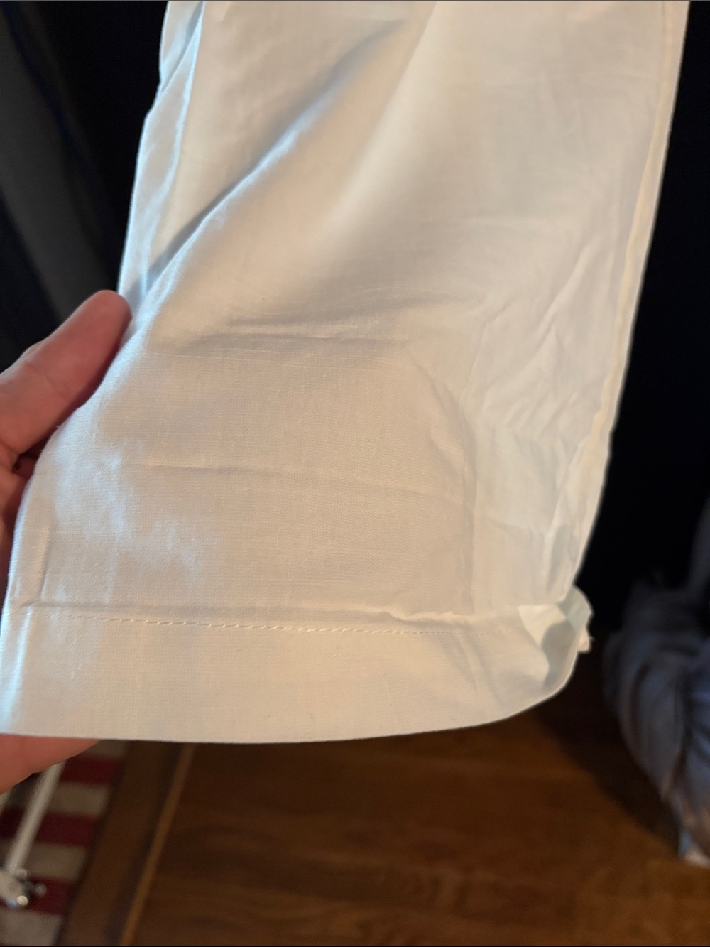 Men's White Elastic-Waist Chinos - Picture 5 of 9